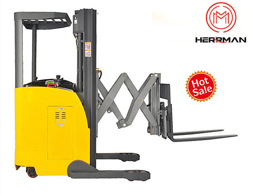 AC Control 1070x100mm 1000kgs Reach Scissor Lift Forklift Truck