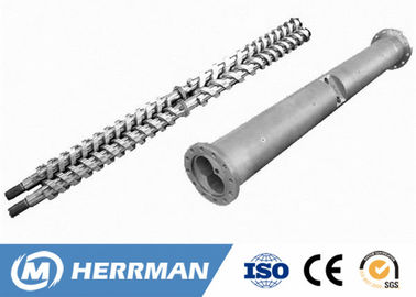 38CrMOALA Material Plastic Extruder Screw , Durable Parallel Twin Screw, cable machine